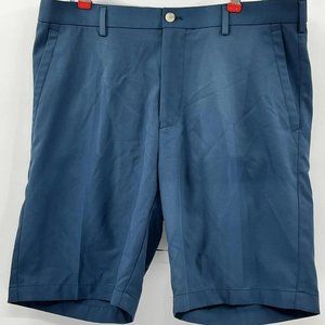 Peter Millar Shorts Mens 34 Blue Performance Chino Flat Golf